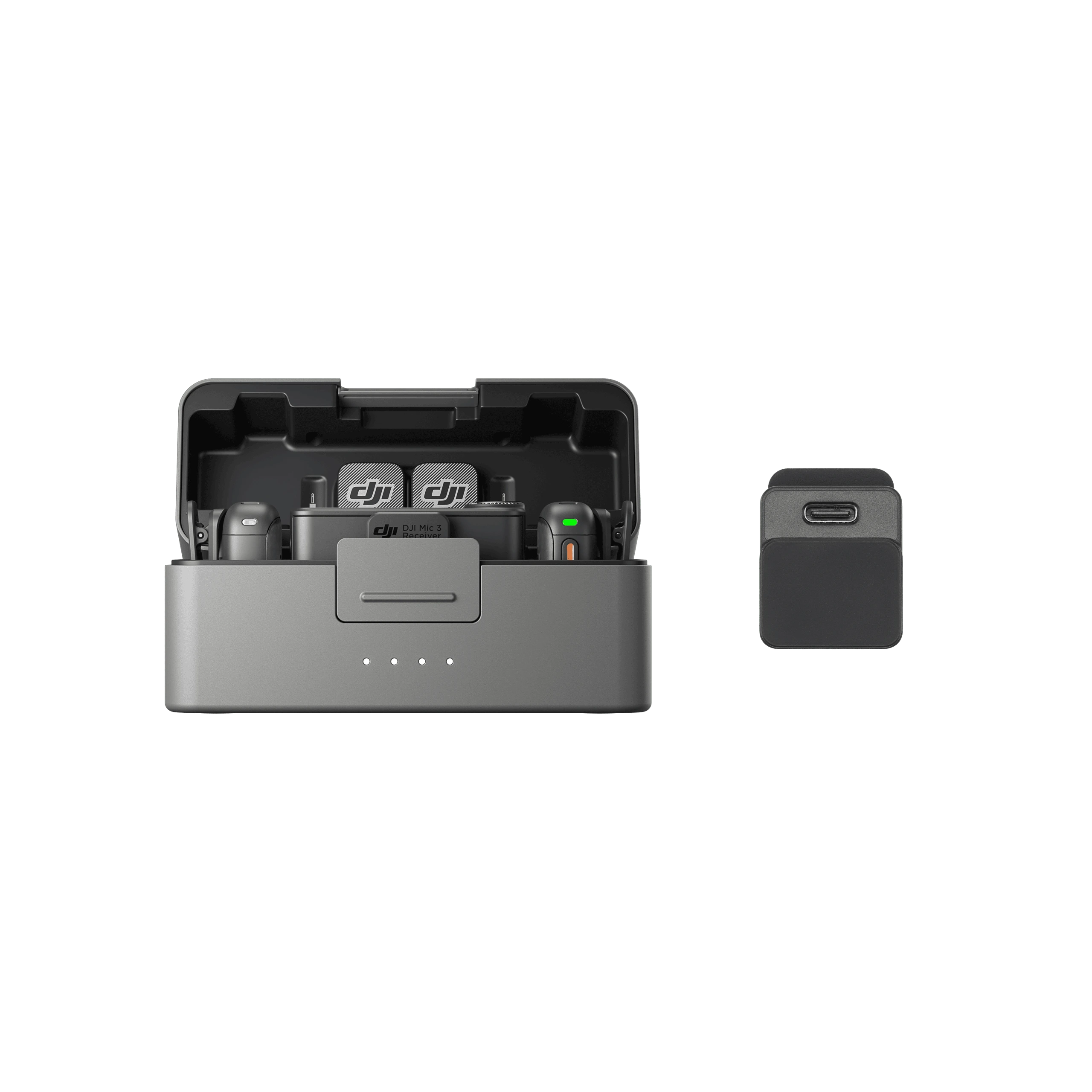 DJI Mic 3 — DJI Mic 3 (2 TX + 1 RX + Charging Case) + Camera Adapter